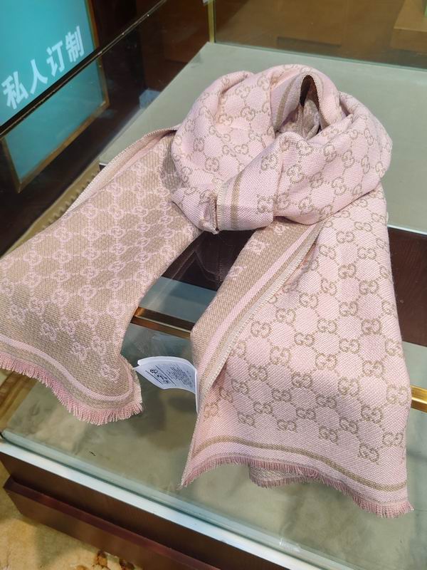 Gucci scarf 47X180cm 100%羊毛 E25 (43)