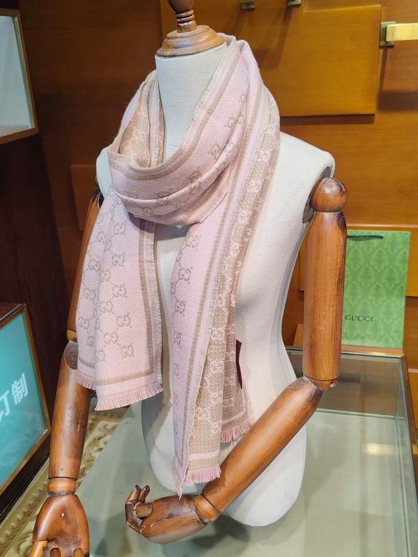 Gucci scarf 47X180cm 100%羊毛 E25 (44)