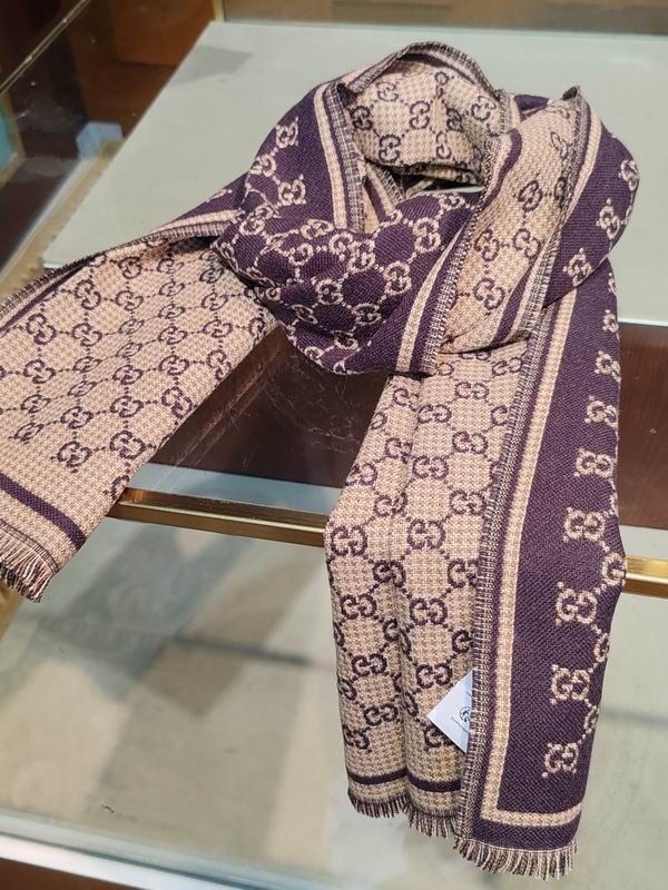 Gucci scarf 47X180cm 100%羊毛 E25 (7)