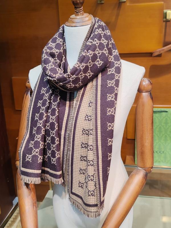 Gucci scarf 47X180cm 100%羊毛 E25 (8)