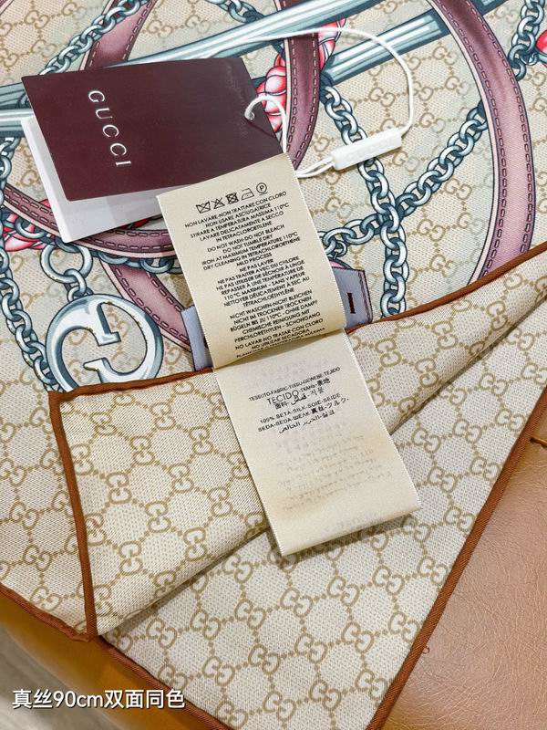 Gucci silk Scarf 90X90cm E09 (4)