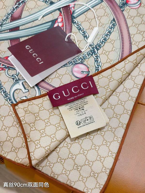 Gucci silk Scarf 90X90cm E09 (5)