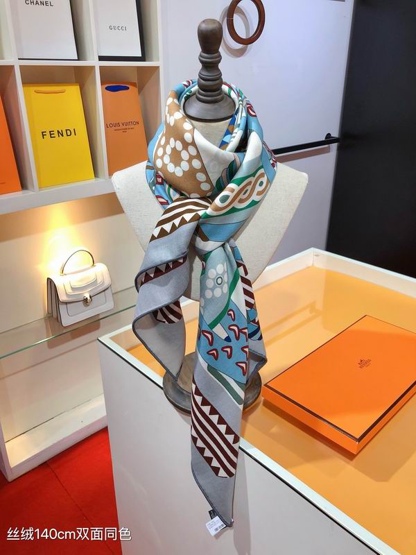 Hermes Scarf  140X140cm 70%羊绒30%真丝 E37 (16)