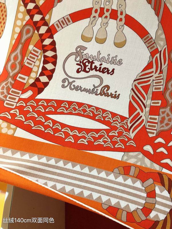 Hermes Scarf  140X140cm 70%羊绒30%真丝 E37 (19)