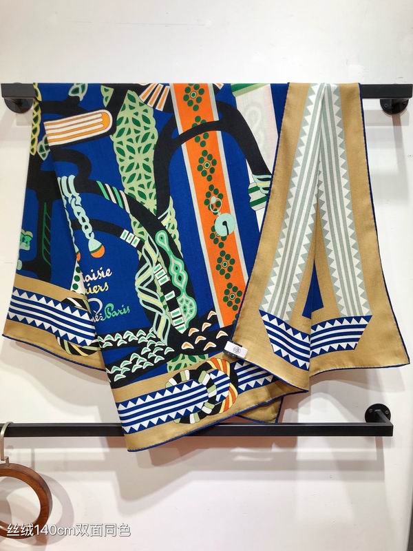 Hermes Scarf  140X140cm 70%羊绒30%真丝 E37 (7)