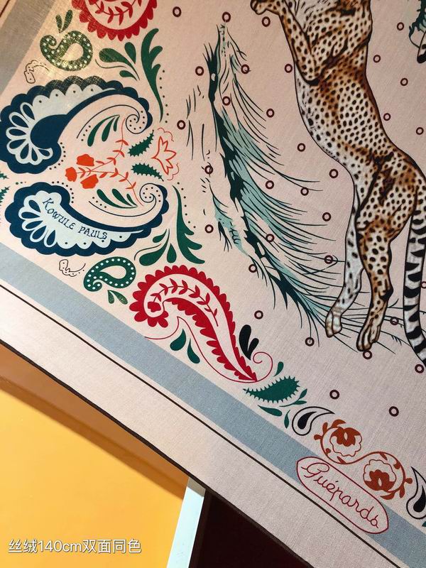 Hermes Scarf 140X140cm 70%羊绒 30%真丝 E07 (7)