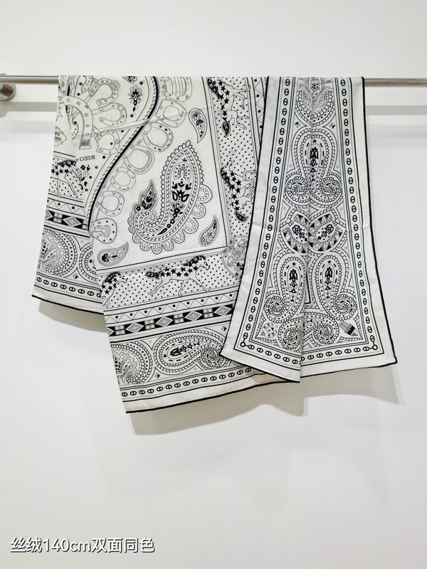 Hermes Scarf 140X140cm 70%羊绒30%真丝 E01 (3)
