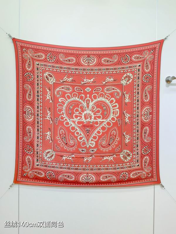Hermes Scarf 140X140cm 70%羊绒30%真丝 E01 (38)