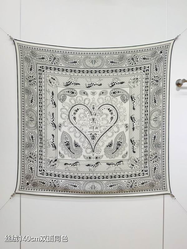 Hermes Scarf 140X140cm 70%羊绒30%真丝 E01 (8)