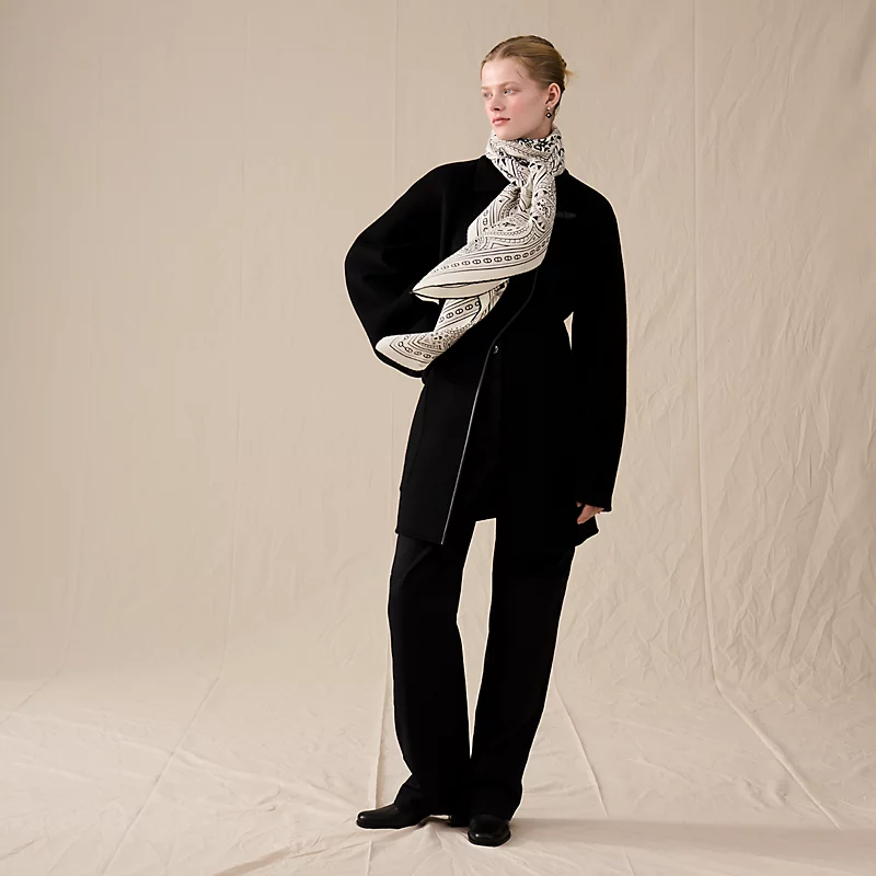 Hermes Scarf 140X140cm 70%羊绒30%真丝 E01 (9)