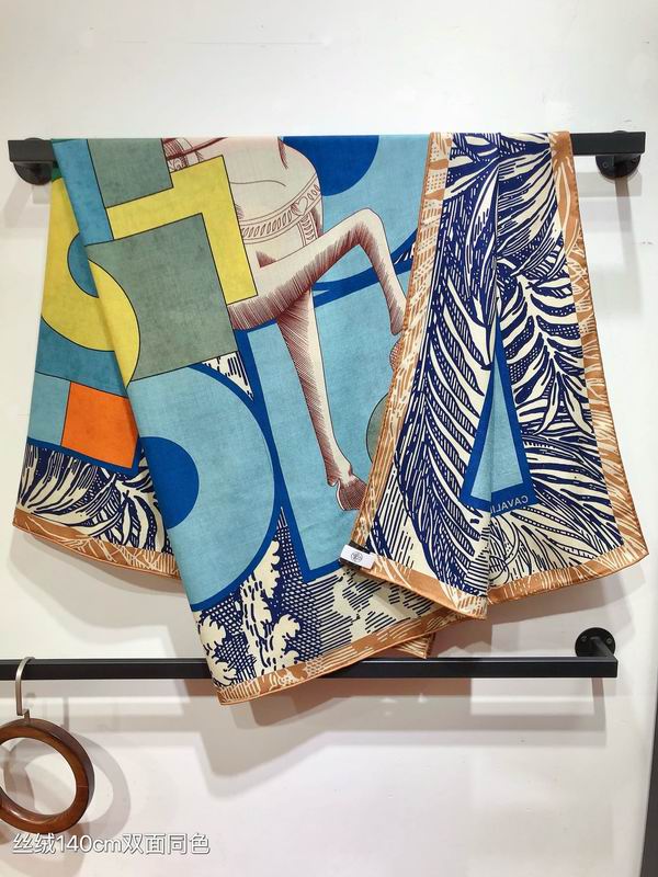 Hermes Scarf 140X140cm 70%羊绒30%真丝 E06 (2)