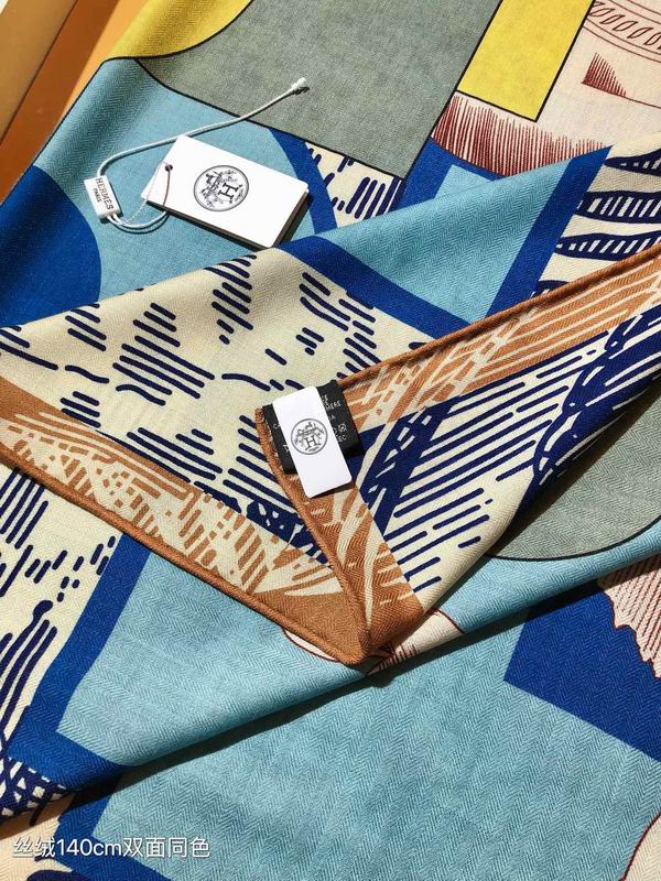 Hermes Scarf 140X140cm 70%羊绒30%真丝 E06 (3)