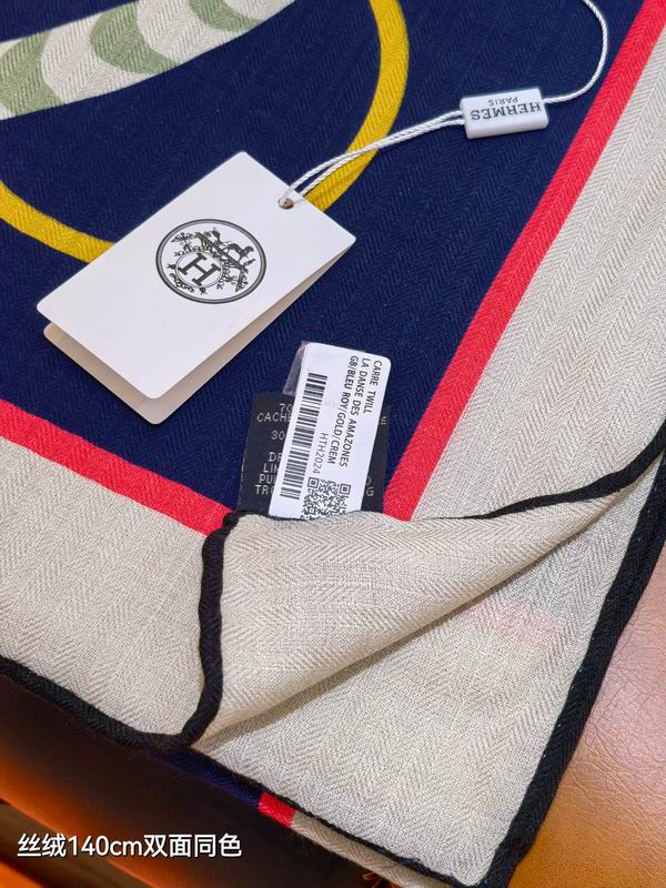 Hermes Scarf 140X140cm 70%羊绒30%真丝 E29 (37)