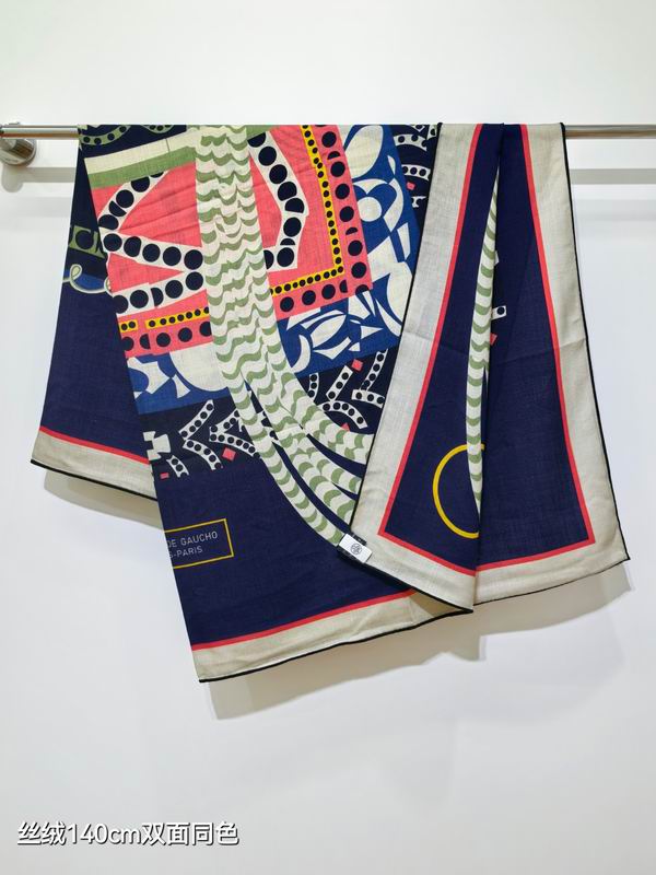Hermes Scarf 140X140cm 70%羊绒30%真丝 E29 (38)