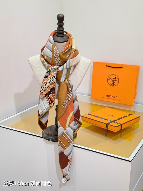 Hermes Scarf 140X140cm 70%羊绒30%真丝 E36 (23)