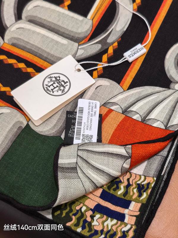Hermes Scarf 140X140cm 70%羊绒30%真丝 E36 (29)
