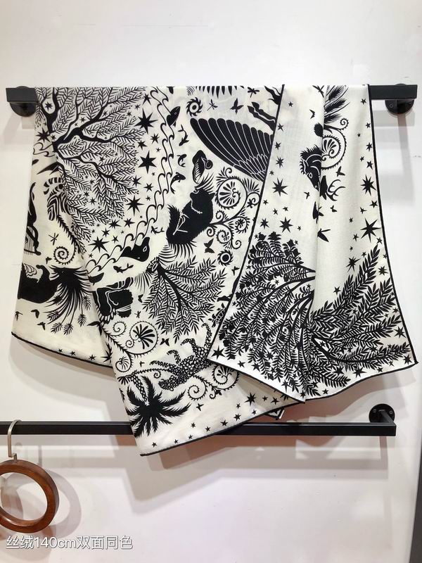 Hermes Scarf 140X140cm 70%羊绒30%真丝 E42 (16)