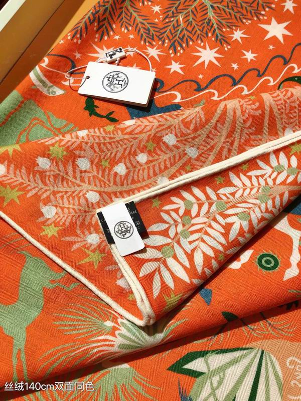 Hermes Scarf 140X140cm 70%羊绒30%真丝 E42 (24)