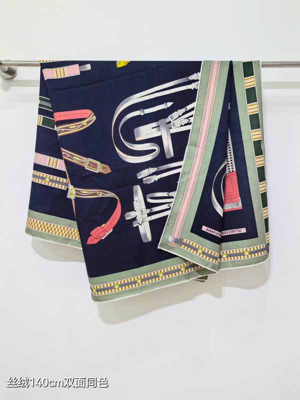 Hermes Scarf 140X140cm 70%羊绒30%真丝 E52 (8)