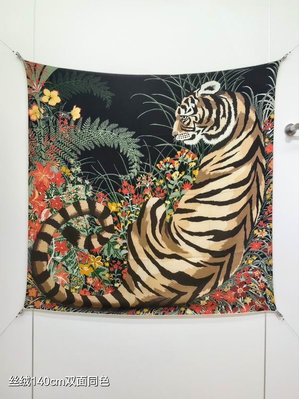 Hermes scarf 140X140cm 70%羊绒 30%真丝 E02 (16)