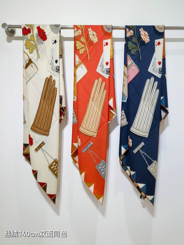Hermes scarf 140X140cm 70%羊绒 30%真丝 E07 (1)
