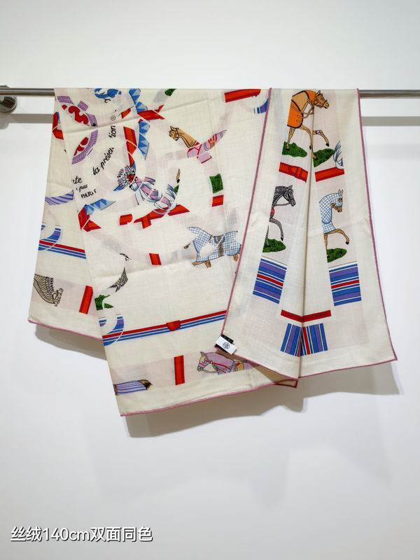 Hermes scarf 140X140cm 70%羊绒 30%真丝 E08 (3)