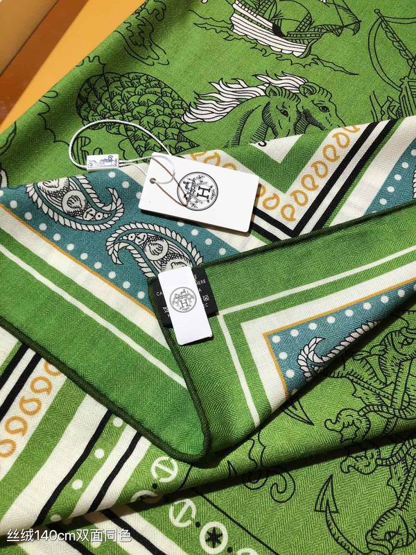 Hermes scarf 140X140cm 70%羊绒30%真丝 E01 (22)