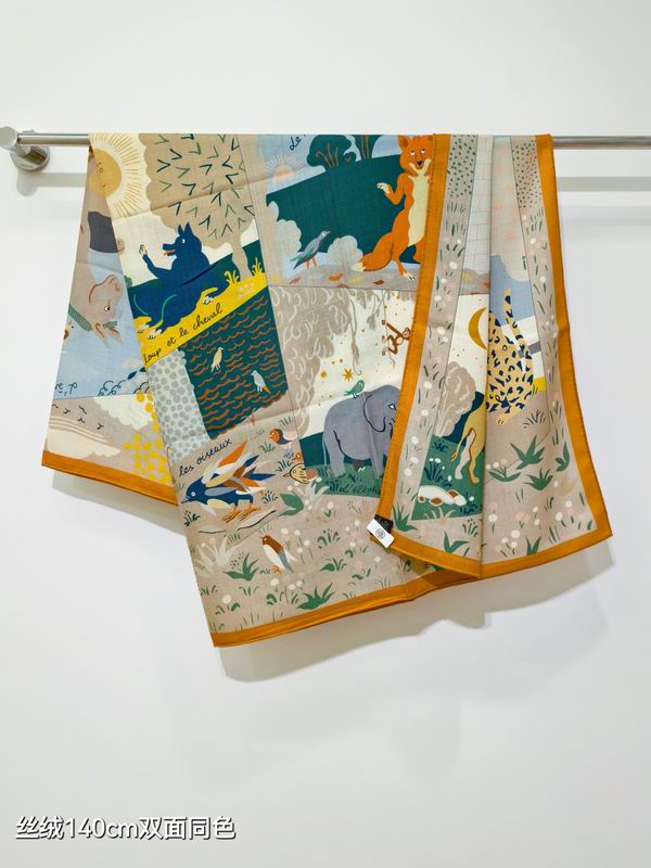 Hermes scarf 140X140cm 70%羊绒30%真丝 E15 (14)