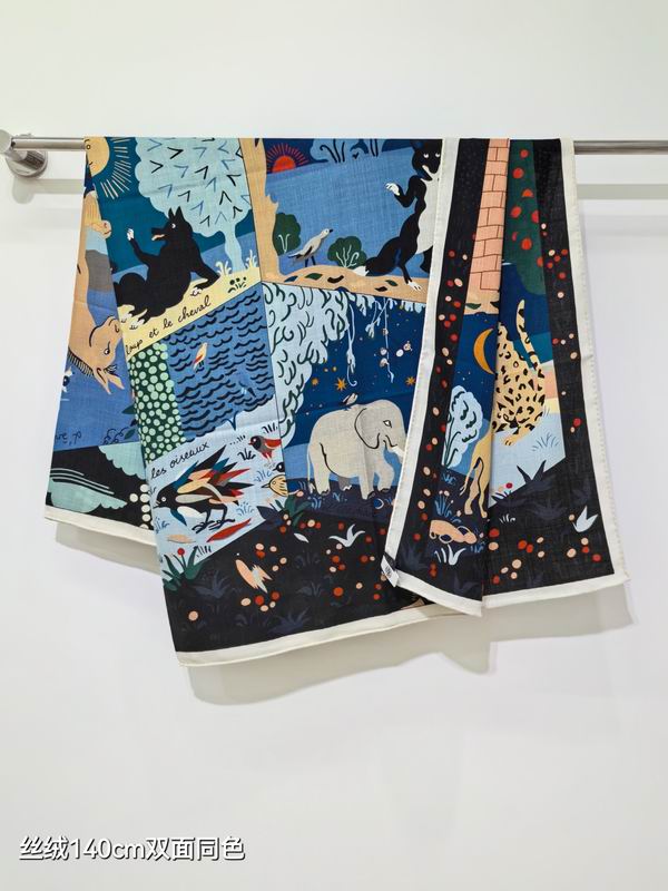 Hermes scarf 140X140cm 70%羊绒30%真丝 E15 (30)
