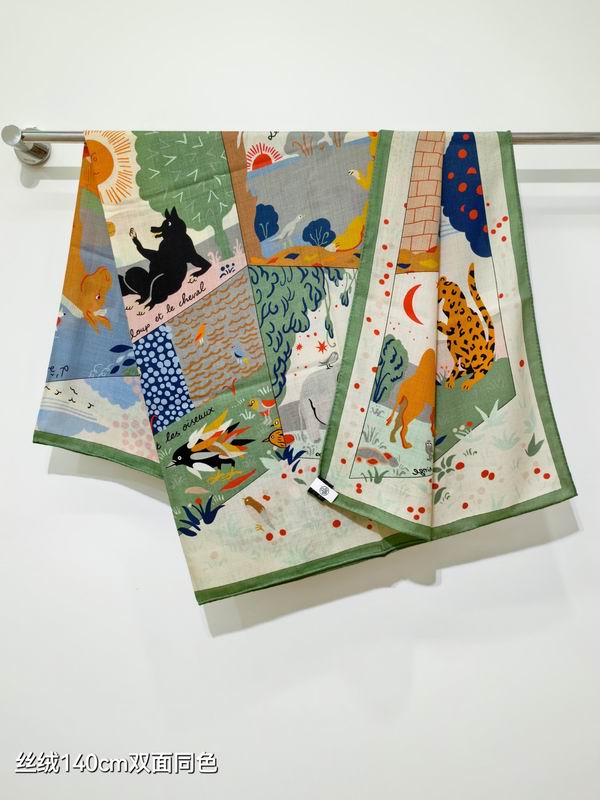 Hermes scarf 140X140cm 70%羊绒30%真丝 E15 (6)