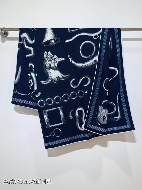Hermes scarf 140X140cm 70%羊绒30%真丝 E49 (18)