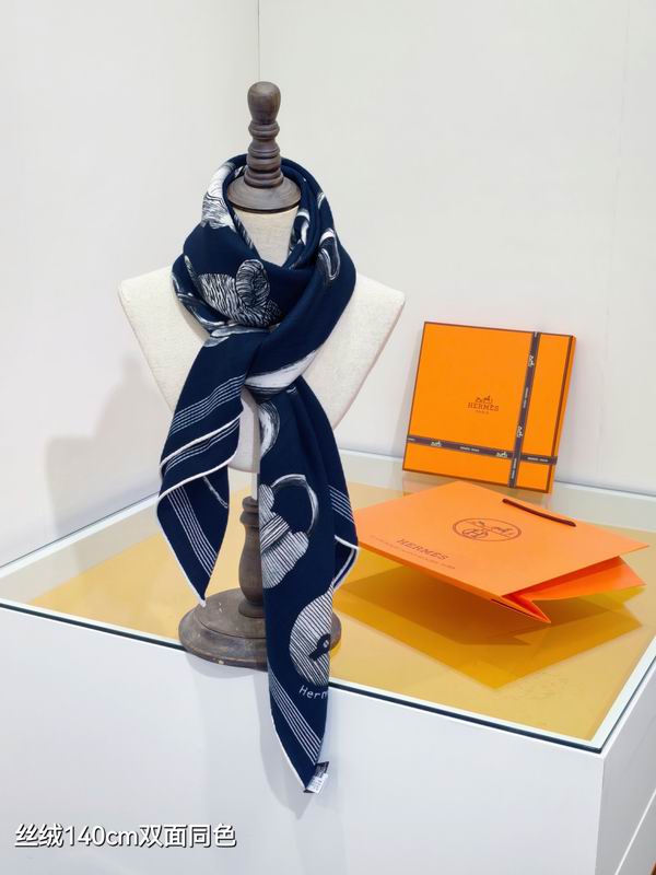 Hermes scarf 140X140cm 70%羊绒30%真丝 E49 (19)