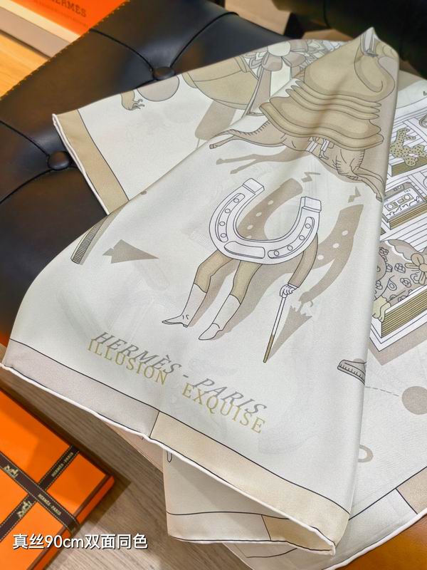 Hermes silk Scarf 90X90cm E13 (14)