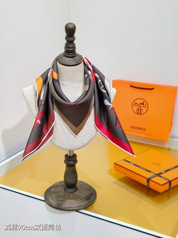 Hermes silk Scarf 90X90cm E13 (2)