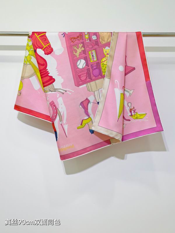 Hermes silk Scarf 90X90cm E13 (23)