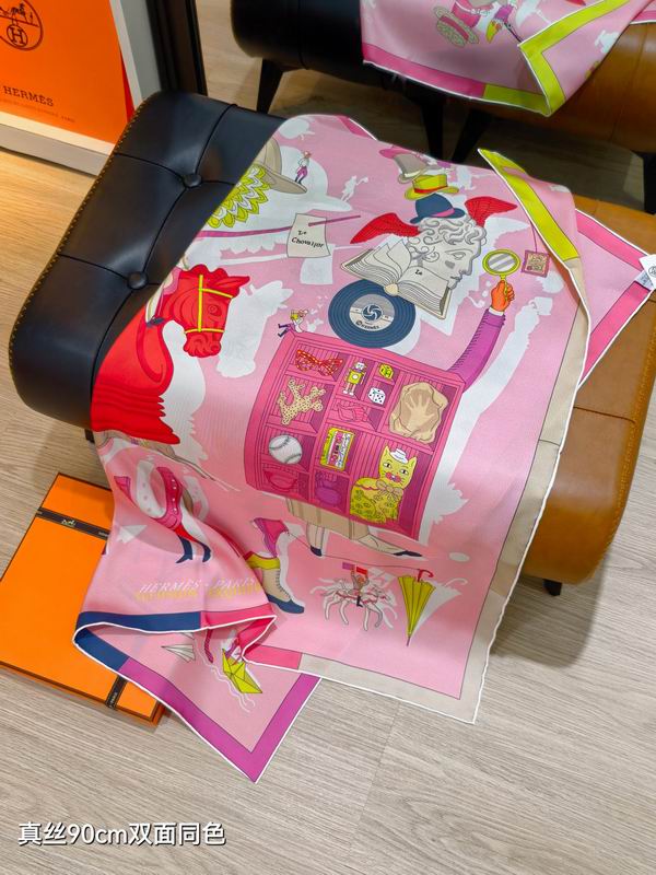 Hermes silk Scarf 90X90cm E13 (26)