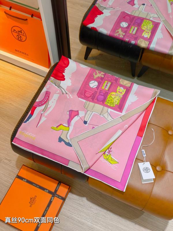 Hermes silk Scarf 90X90cm E13 (27)