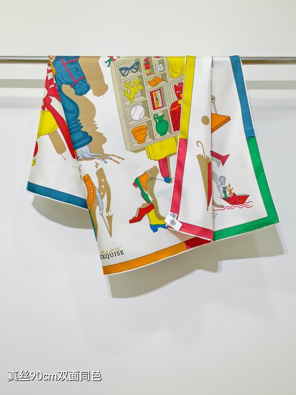 Hermes silk Scarf 90X90cm E13 (33)