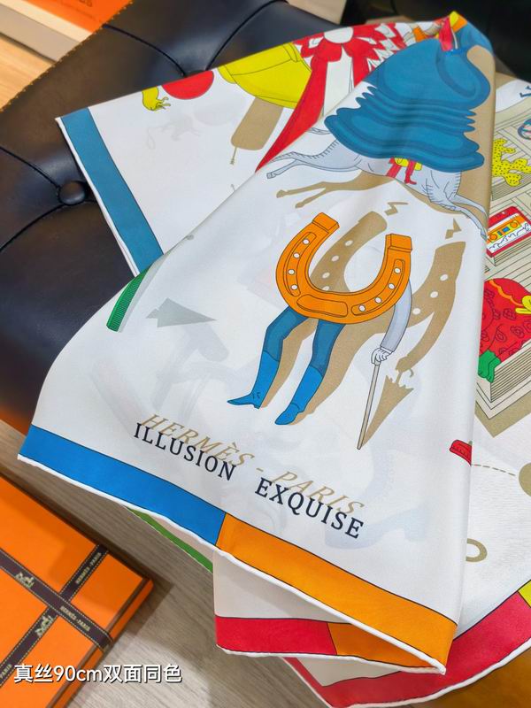 Hermes silk Scarf 90X90cm E13 (35)