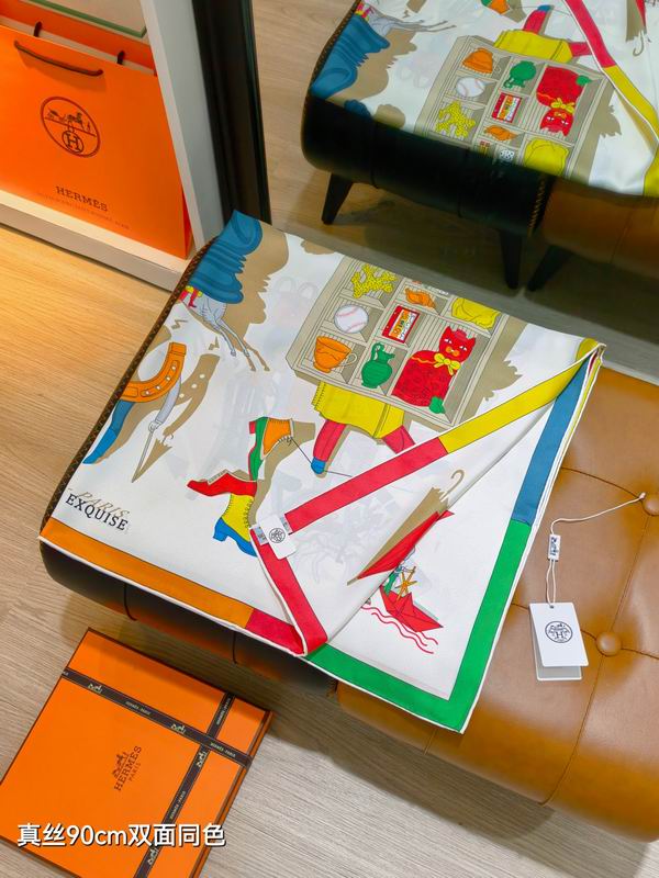 Hermes silk Scarf 90X90cm E13 (37)