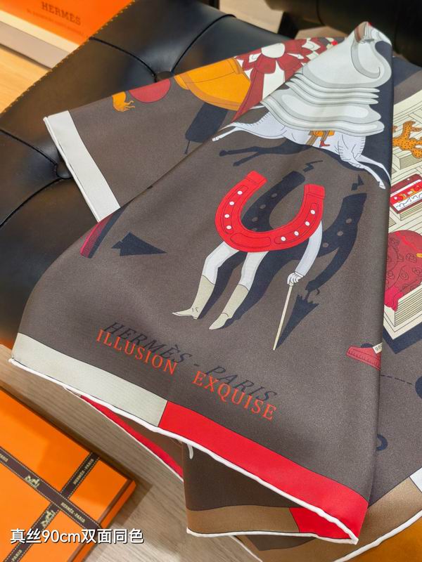 Hermes silk Scarf 90X90cm E13 (4)