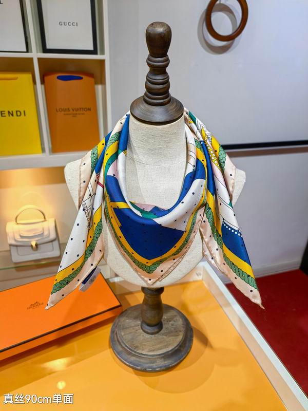 Hermes silk Scarf 90X90cm E16 (10)