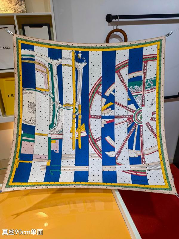 Hermes silk Scarf 90X90cm E16 (16)