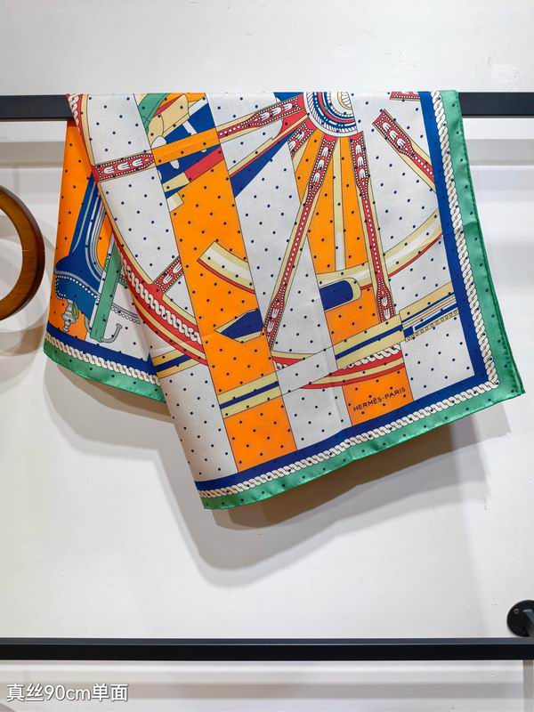 Hermes silk Scarf 90X90cm E16 (3)