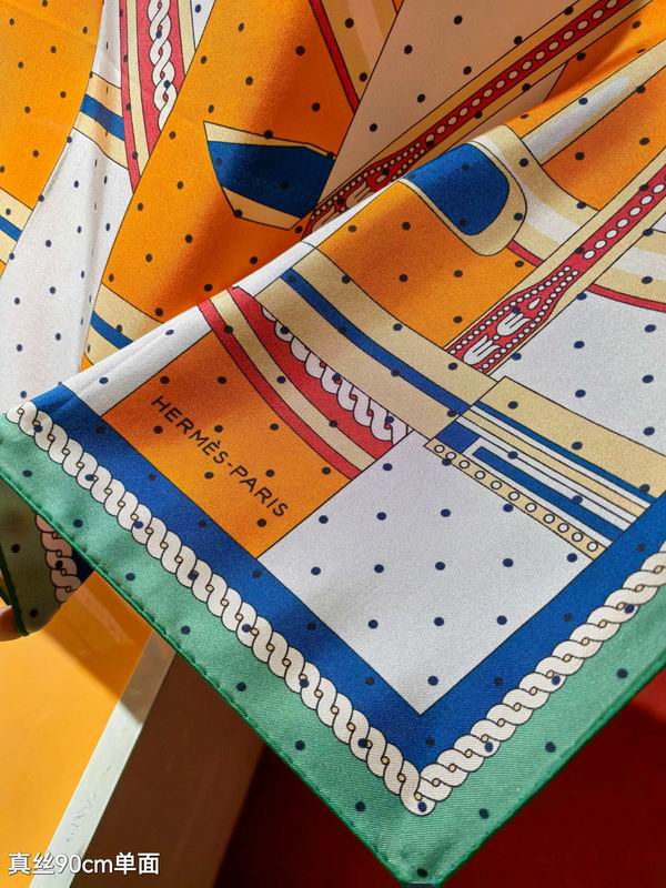 Hermes silk Scarf 90X90cm E16 (7)