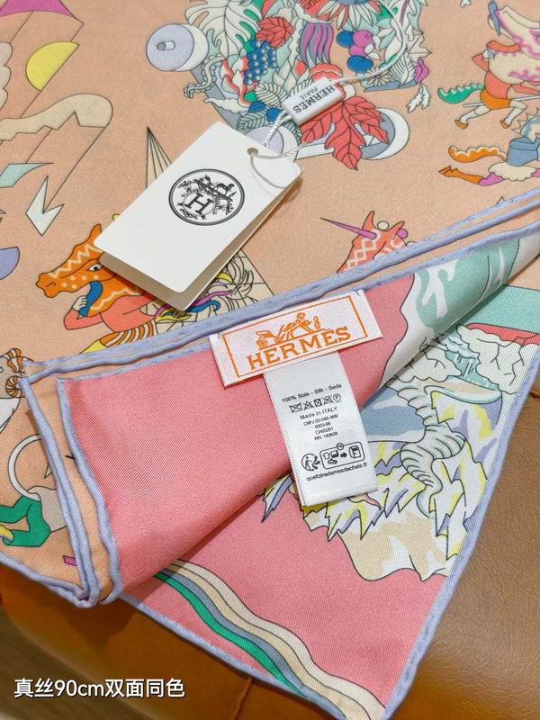 Hermes silk Scarf 90X90cm E26 (27)