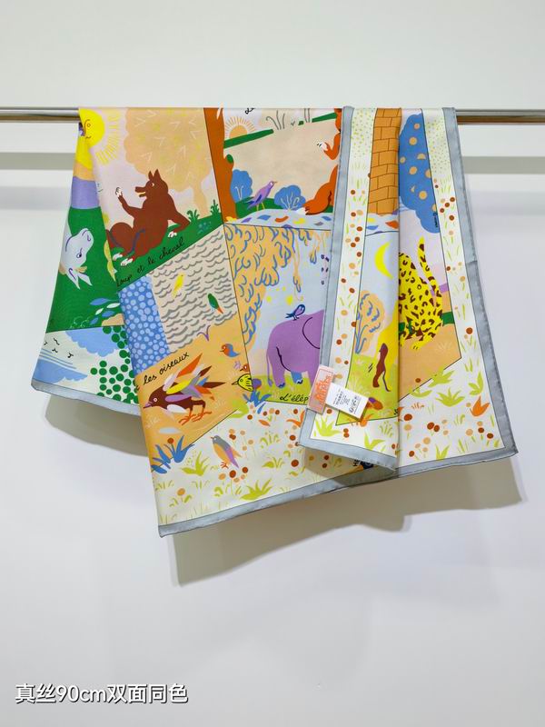 Hermes silk Scarf 90X90cm E28 (15)