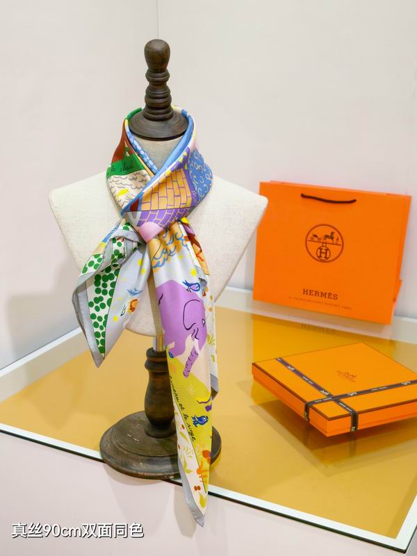 Hermes silk Scarf 90X90cm E28 (17)