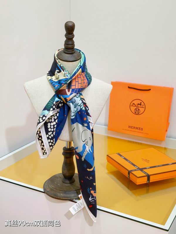 Hermes silk Scarf 90X90cm E28 (26)