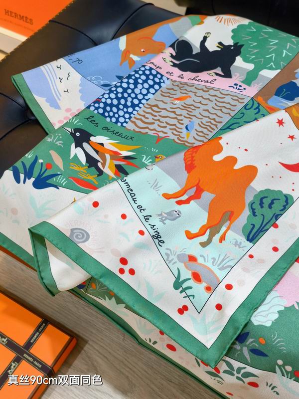 Hermes silk Scarf 90X90cm E28 (31)